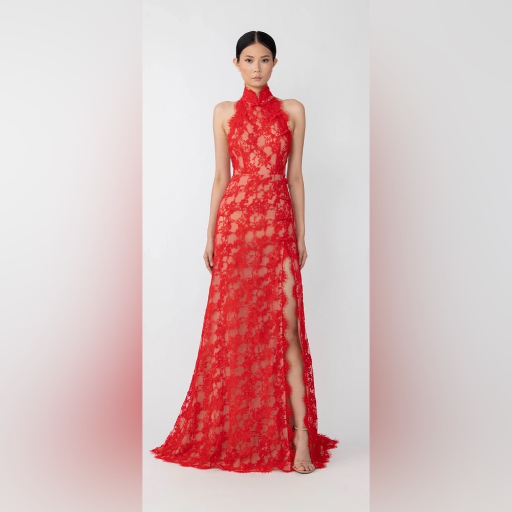Chic Backless Reece Red Lace Dress
